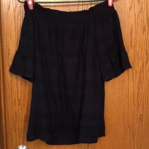 Navy off the shoulder shirt | size 4